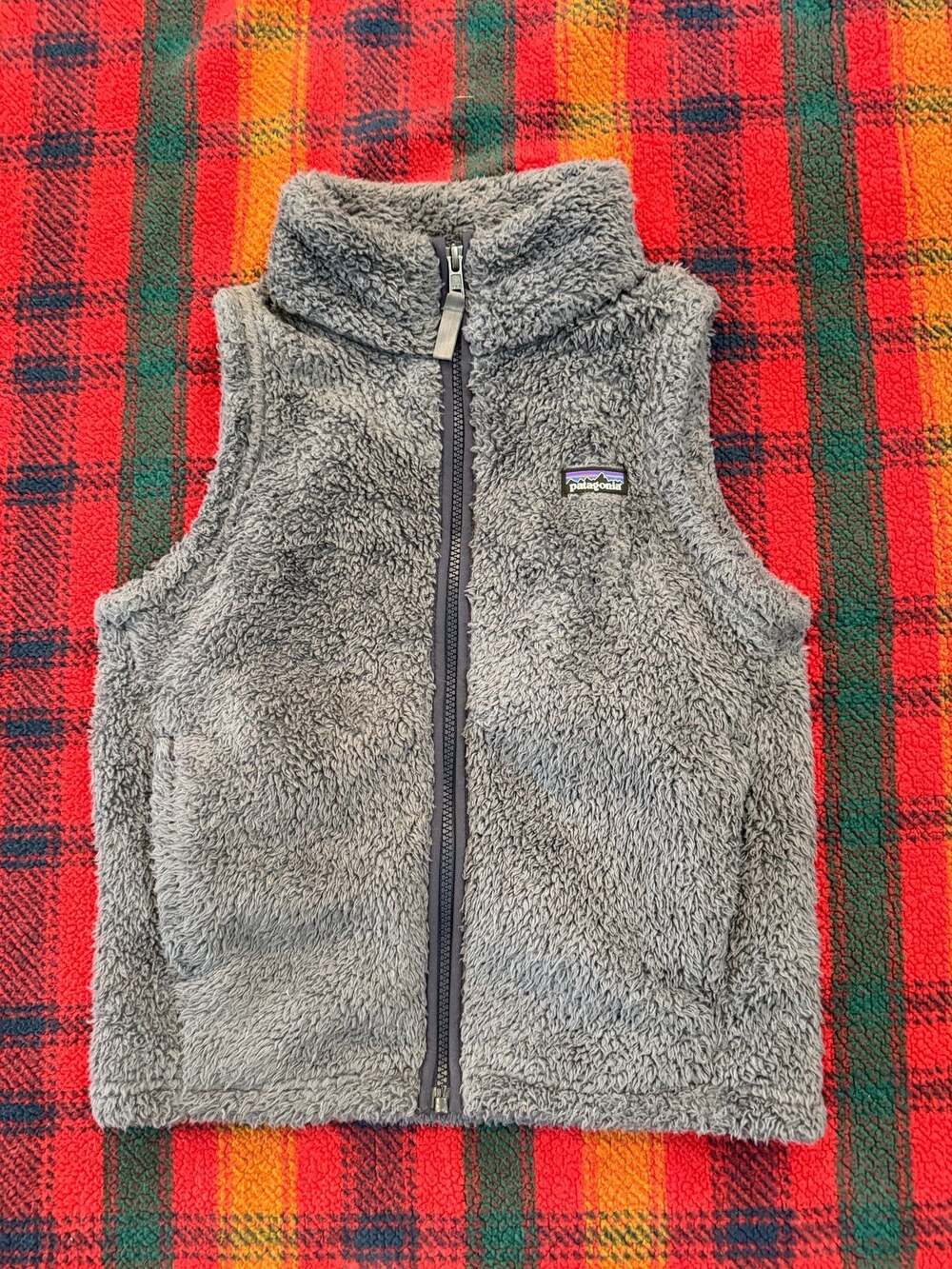 Patagonia Girls' Los Gatos Fleece Vest, Grey, Size Medium (10)